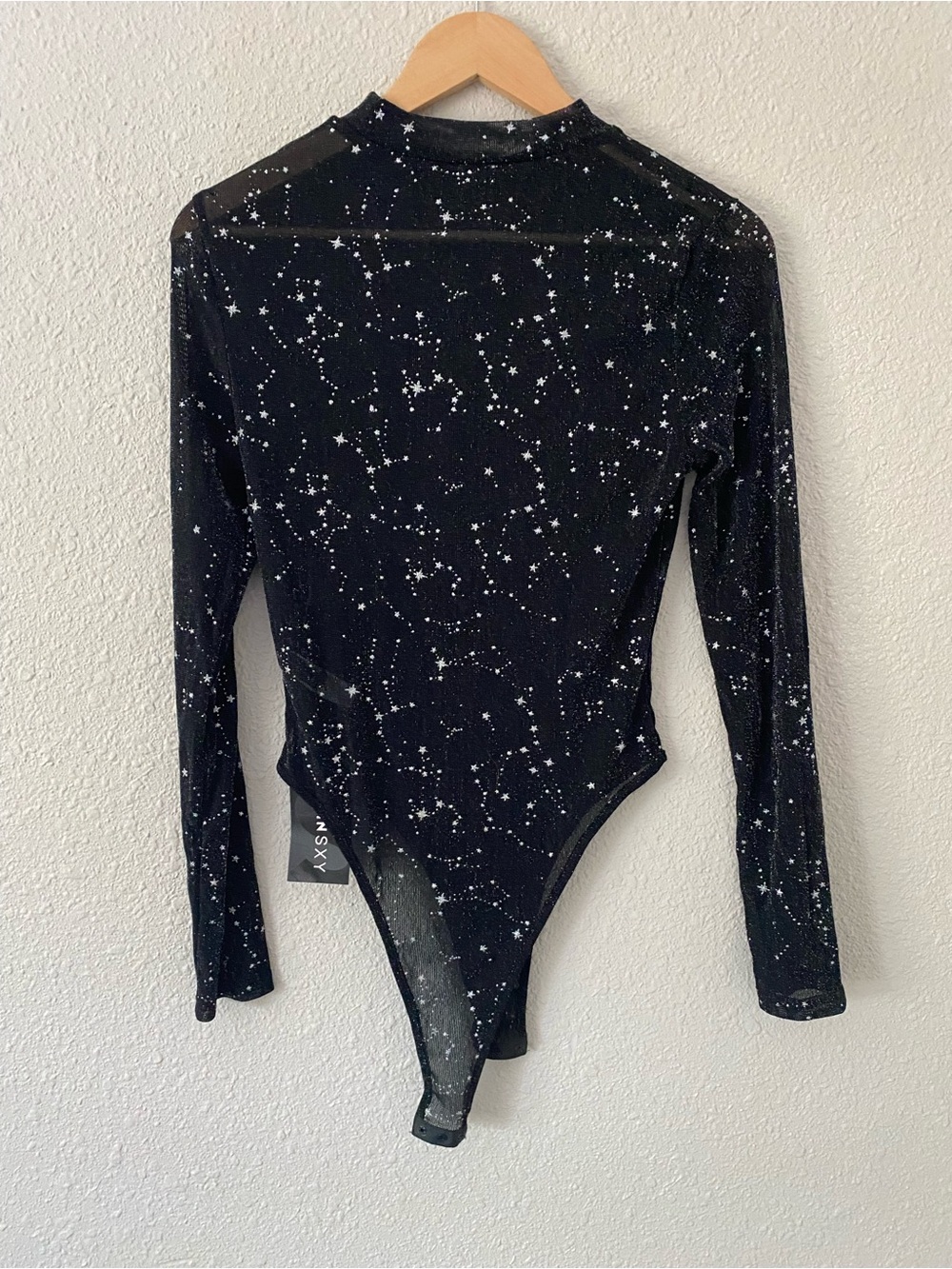 SHEIN Black Sparkle Long Sleeve Bodysuit - Picture 5 of 6